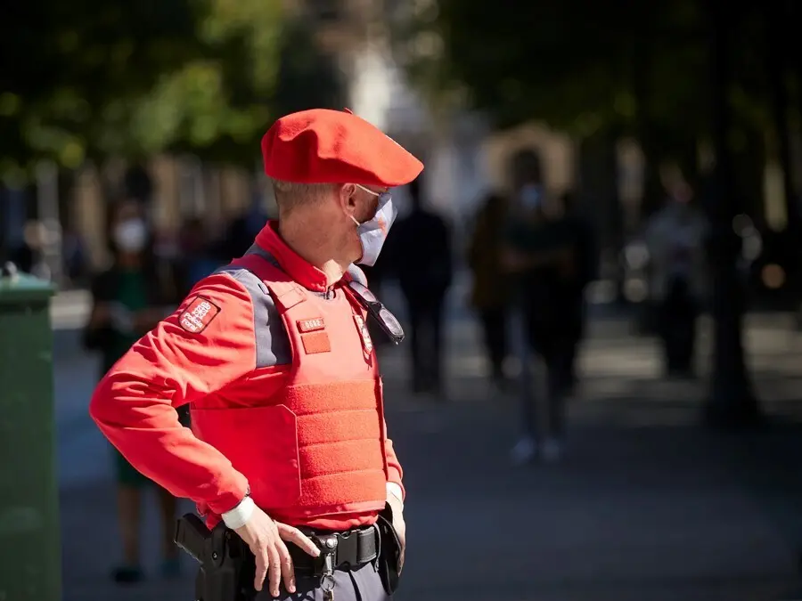 Un agente de la Polic&iacute;a Foral.