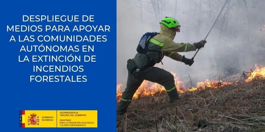Medios antiincendios del Ministerio para la Transici&oacute;n Ecol&oacute;gica y el Reto Demogr&aacute;fico.