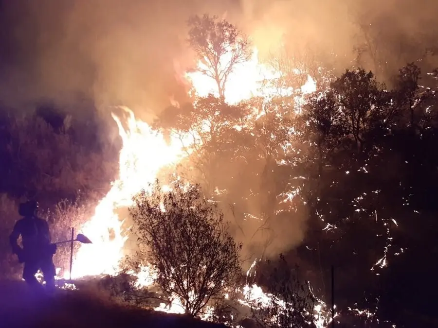 Imagen del incendio declarado en Villaharta (C&oacute;rdoba), declarado estabilizado por el Infoca.