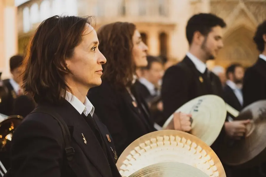 Archivo - M&uacute;sicos participando en la convocatoria por el D&iacute;a de Santa Cecilia