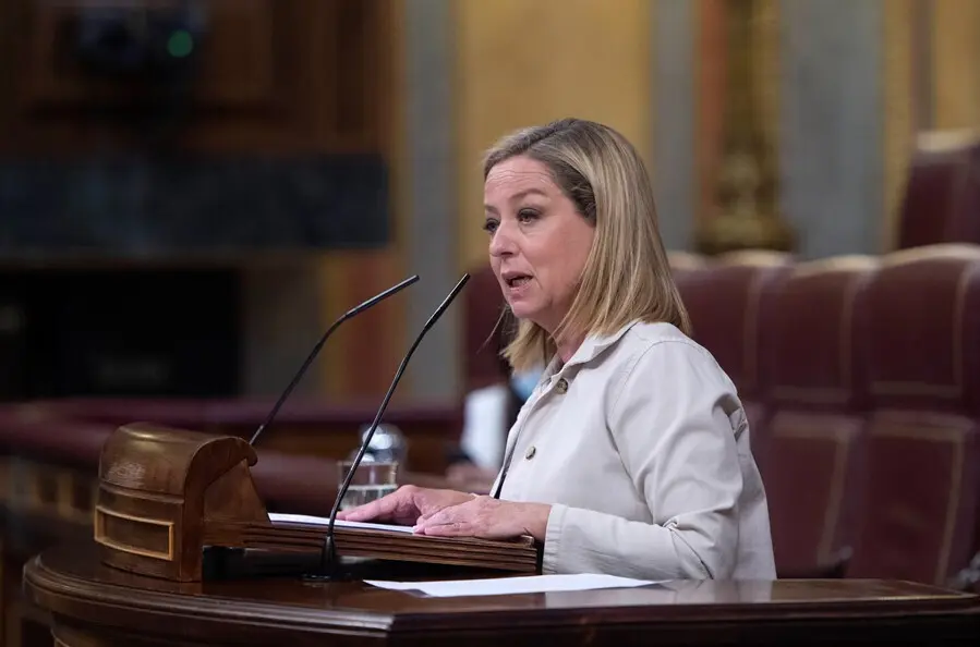 Archivo - La diputada de Coalici&oacute;n Canaria, Ana Oramas, interviene en una sesi&oacute;n plenaria en el Congreso de los Diputados