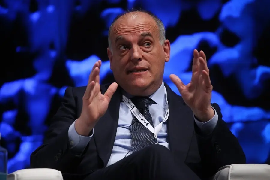 Javier Tebas, presidente de LaLiga, durante un acto