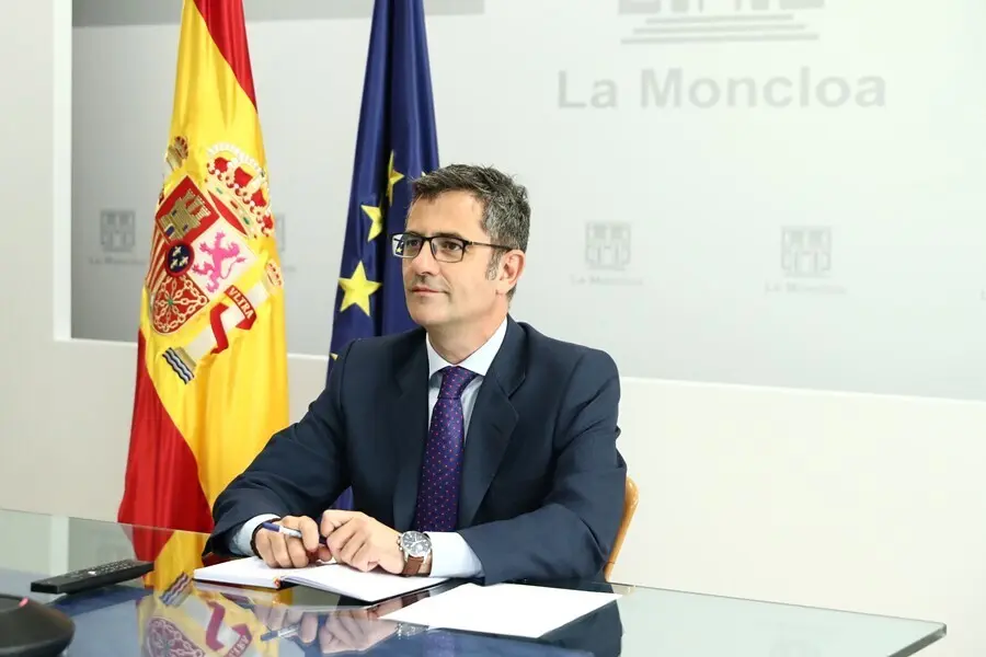 El ministro de la Presidencia, Relaciones con las Cortes y Memoria Democr&aacute;tica, F&eacute;lix Bola&ntilde;os