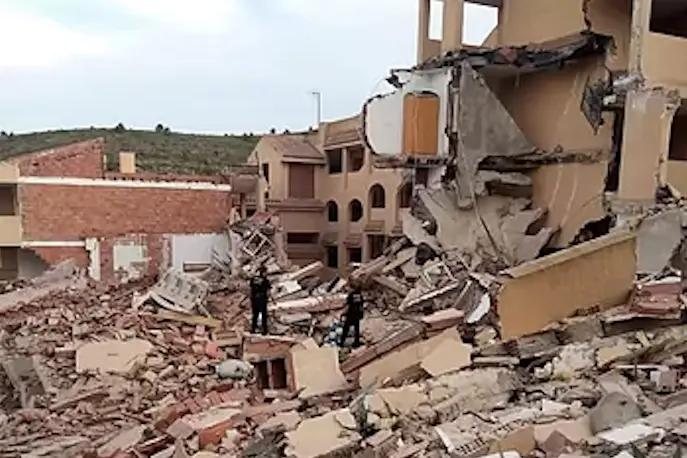 El edificio que ha sufrido el colapso en Valencia.
