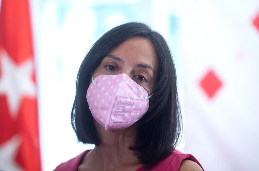 La delegada del Gobierno en Madrid, Mar&iacute;a de las Mercedes Gonz&aacute;lez Fern&aacute;ndez, durante una sesi&oacute;n ordinaria de la Junta Local de Seguridad, en Alcorc&oacute;n, a 26 de agosto de 2021, en Madrid (Espa&ntilde;a).