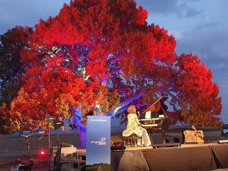 La cantante Carmen Par&iacute;s ha actuado junto a la sabina de Blancas.