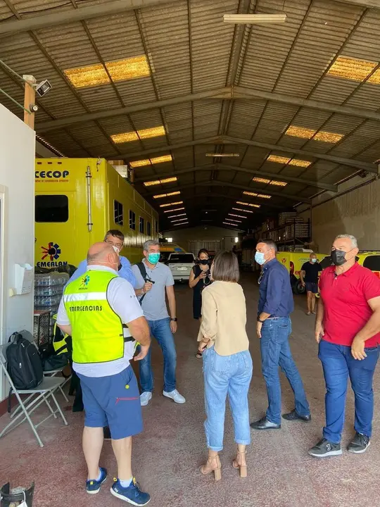 Visita de Fernando Clavijo (CC) a Lanzarote para analizar la situaci&oacute;n migratoria en la isla