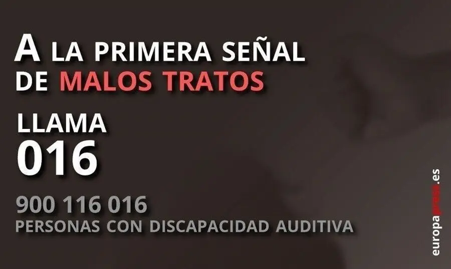 Archivo - Tel&eacute;fono 016 para las v&iacute;ctimas de violencia de g&eacute;nero