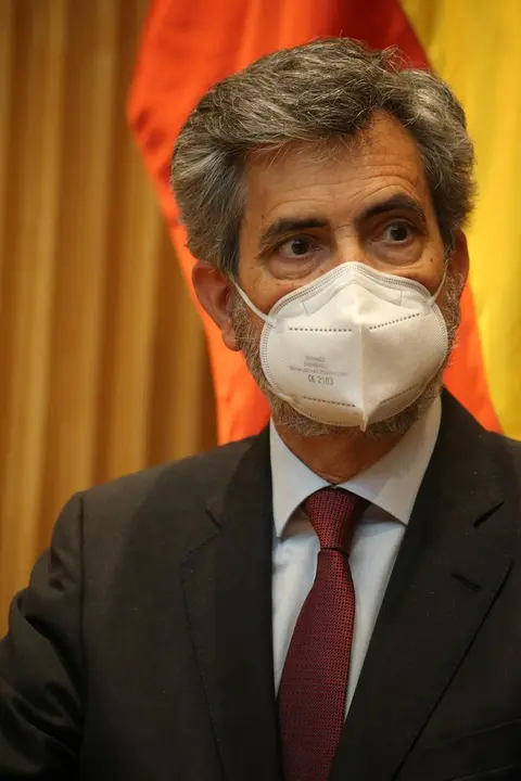 Archivo - El presidente del CGPJ, Carlos Lesmes, durante una jornada en el Congreso de los Diputados sobre el Estado Abierto, a 17 de mayo de 2021, en Madrid (Espa&ntilde;a). Con motivo de la Semana de la Administraci&oacute;n Abierta, la C&aacute;mara Baja acoge hoy la jorna