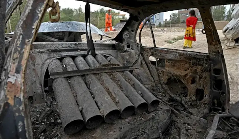 Se dispararon cohetes contra el aeropuerto de Kabul desde un coche en medio de los esfuerzos de Estados Unidos por evacuar a las personas en peligro en Afganist&aacute;n. Fotograf&iacute;a: Wakil Kohsar/AFP