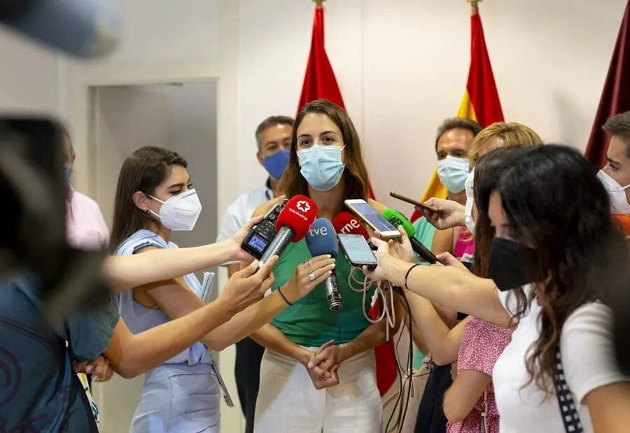La portavoz de M&aacute;s Madrid en el Ayuntamiento, Rita Maestre, tras reunirse con asociaciones del taxi