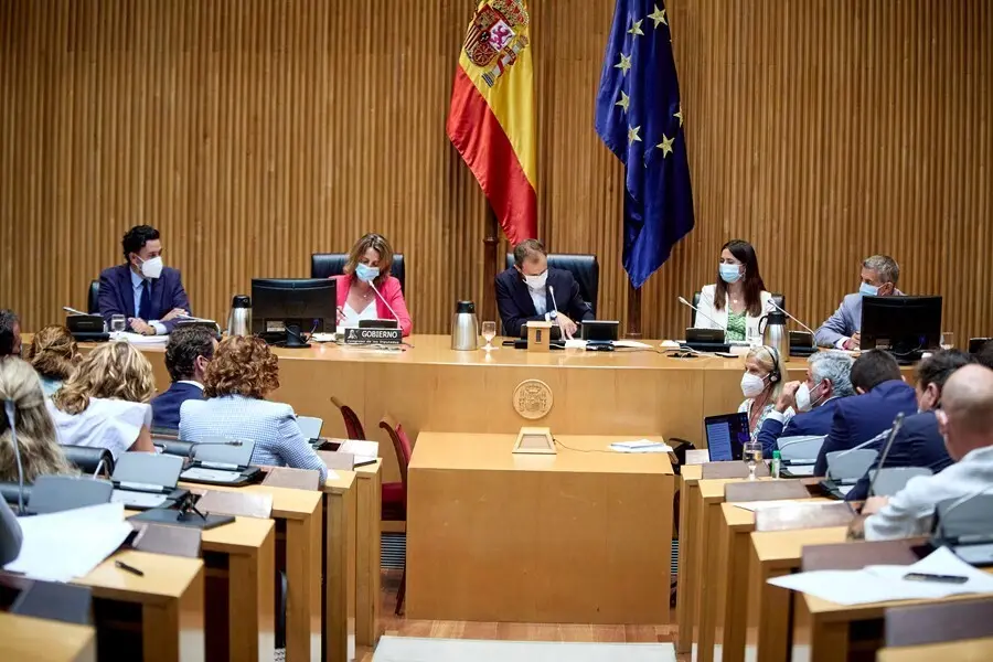 La ministra de Transici&oacute;n Ecol&oacute;gica y Reto Demogr&aacute;fico, Teresa Ribera (2i), en una Comisi&oacute;n de Transici&oacute;n Ecol&oacute;gica y Reto Demogr&aacute;fico del Congreso