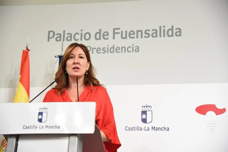 Archivo - La portavoz del Gobierno de Castilla-La Mancha, Blanca Fern&aacute;ndez, en una foto de archivo