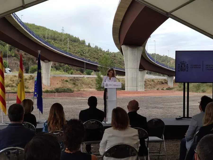 La ministra de Transportes, Movilidad y Agenda Urbana, Raquel S&aacute;nchez, en rueda de prensa este mi&eacute;rcoles