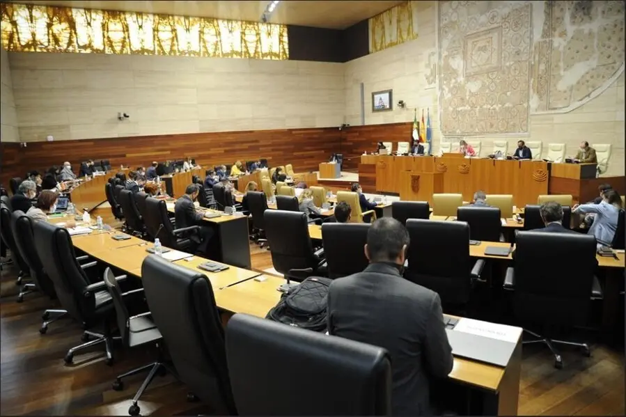 Archivo - Imagen de archivo de un pleno en la Asamblea de Extremadura
