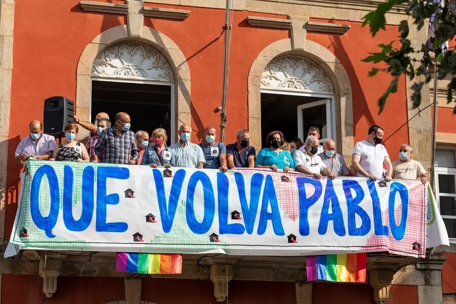 Concentraci&oacute;n para reclamar la repatriaci&oacute;n del marinero gallego Pablo Costas, detenido en Yemen en septiembre de 2020, por supuesta pesca ilegal.