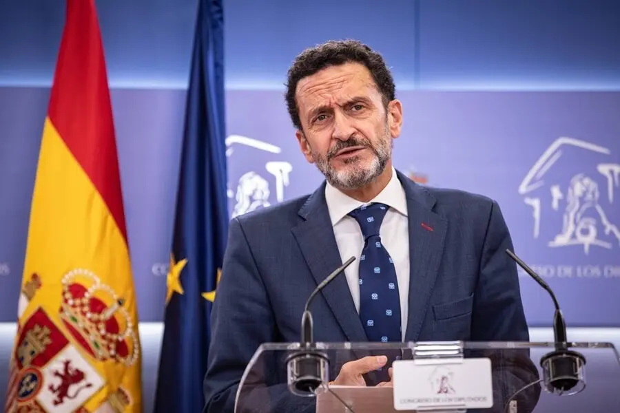 El vicesecretario general de Ciudadanos y portavoz adjunto en el Congreso de los Diputados, Edmundo Bal, en una rueda de prensa en la C&aacute;mara Baja.