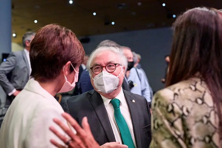 El ministro de Universidades, Manuel Castells, en un acto para abrir el nuevo curso pol&iacute;tico este mi&eacute;rcoles 1 de septiembre de 2021, en Casa Am&eacute;rica, Madrid
