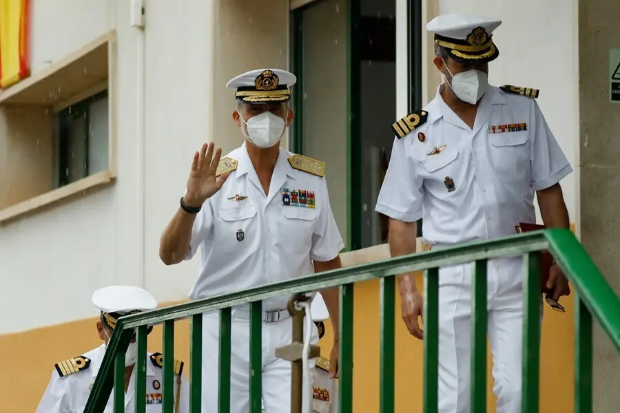 El Rey Felipe VI en su visita a Cartagena, donde ha participado en diversos actos relacionados con la Fuerza de Medidas contra Minas, con motivo del 75 aniversario de la creaci&oacute;n de esta unidad militar