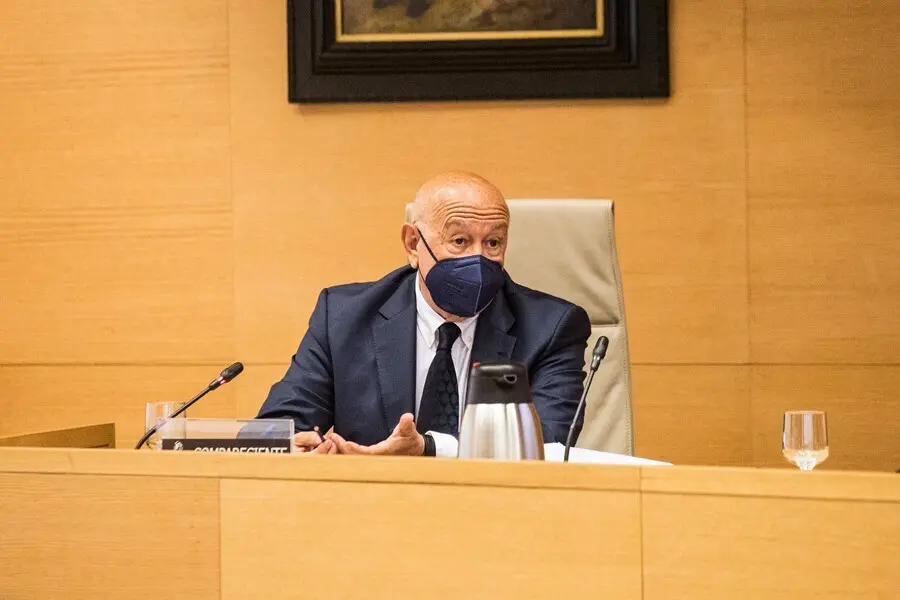 Archivo - El ex jefe de Asuntos Internos de la Polic&iacute;a Nacional Marcelino Mart&iacute;n Blas en la comisi&oacute;n de investigaci&oacute;n del Congreso de los Diputados sobre la 'Operaci&oacute;n Kitchen'.
