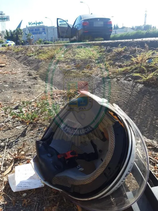 Accidente mortal de un motorista tras colisionar con un turismo en la avenida del Manch&oacute;n.
