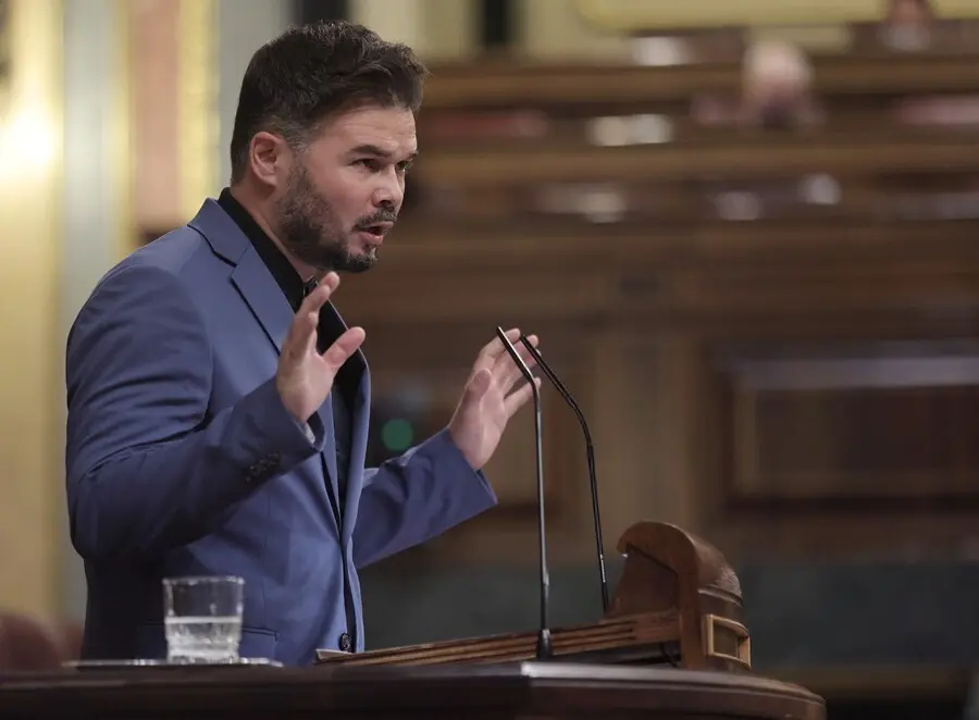 Archivo - El portavoz de Esquerra Republicana en el Congreso, Gabriel Rufi&aacute;n