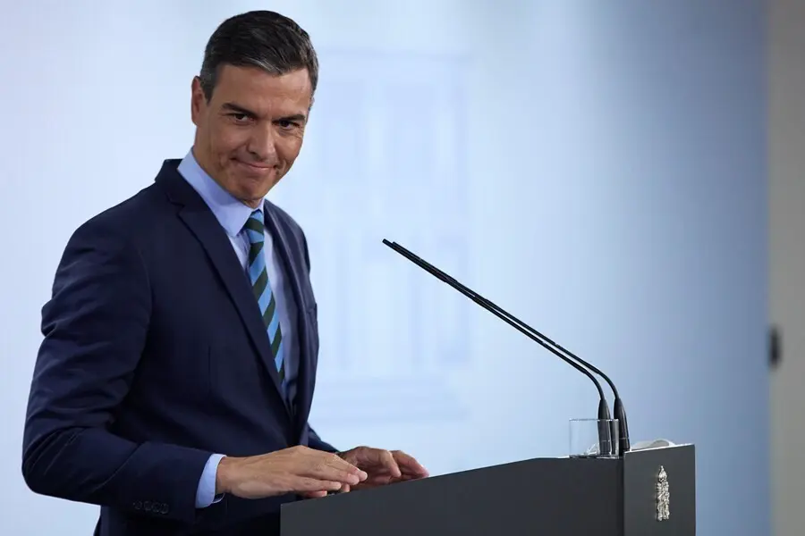 El presidente del Gobierno, Pedro S&aacute;nchez, comparece en rueda de prensa en La Moncloa