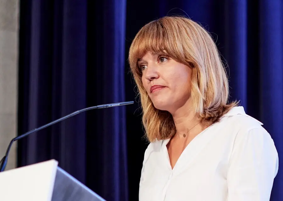 La ministra de Educaci&oacute;n y Formaci&oacute;n Profesional, Pilar Alegr&iacute;a, en el 35&ordm; Encuentro de la Econom&iacute;a Digital y las Telecomunicaciones este jueves 2 de septiembre de 2021 en el Palacio de la Magdalena de Santander