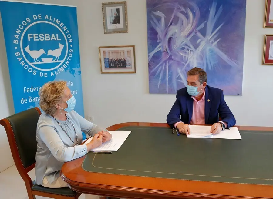Archivo - Pilar Gonz&aacute;lez de Frutos, Presidenta UNESPA y Miguel Fern&aacute;ndez, director de FESBAlL