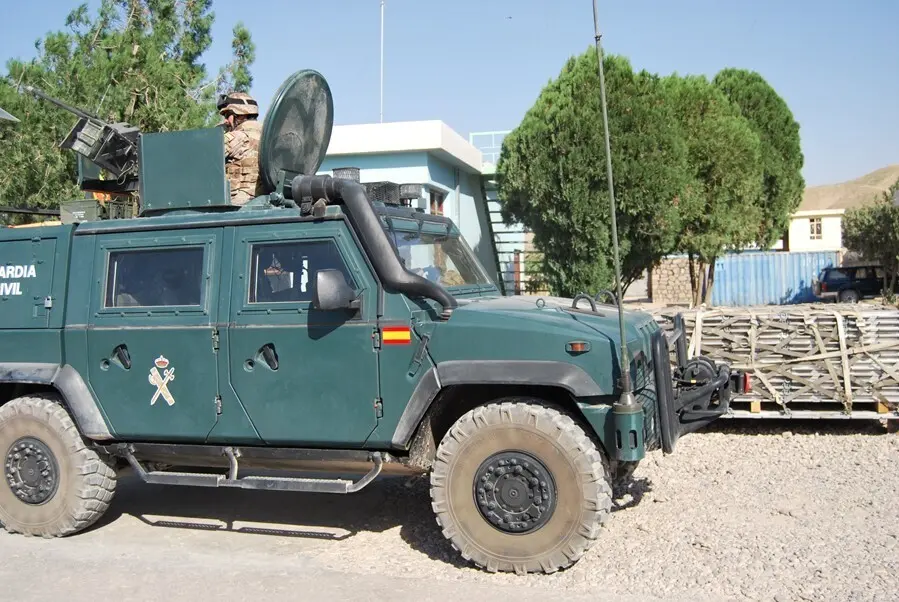 Archivo - Carro del contingente de la Guardia Civil desplegado en Afganist&aacute;n en 2010