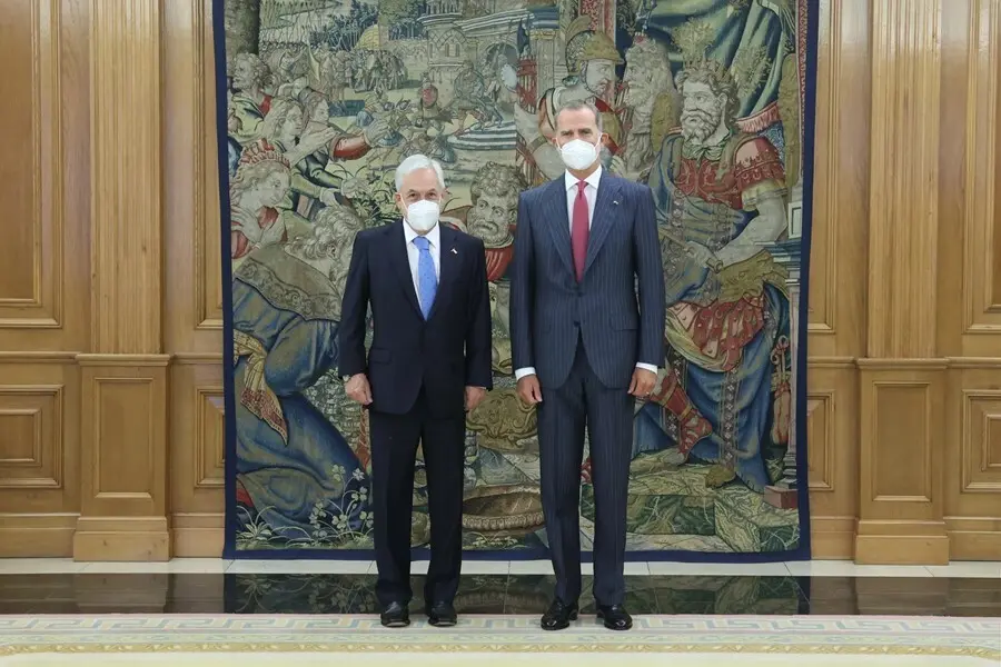 El Rey Felipe VI recibe al presidente de Chile, Sebasti&aacute;n Pi&ntilde;era