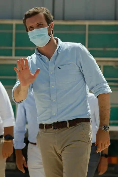 23-08-21 EL PRESIDENTE DEL PARTIDO POPULAR PABLO CASADO HA VISITADO LAS BODEGAS HIJOS DE JUAN GIL EN LA LOCALIDAD MURCIANA DE JUMILLA ACOMPA&Ntilde;ADO POR EL SECRETARIO GENERAL DEL PP TEODORO GARCIA EGEA Y EL PRESIDENTE DE LA REGION DE MURCIA FERNANDO L&Oacute;PEZ MIRAS