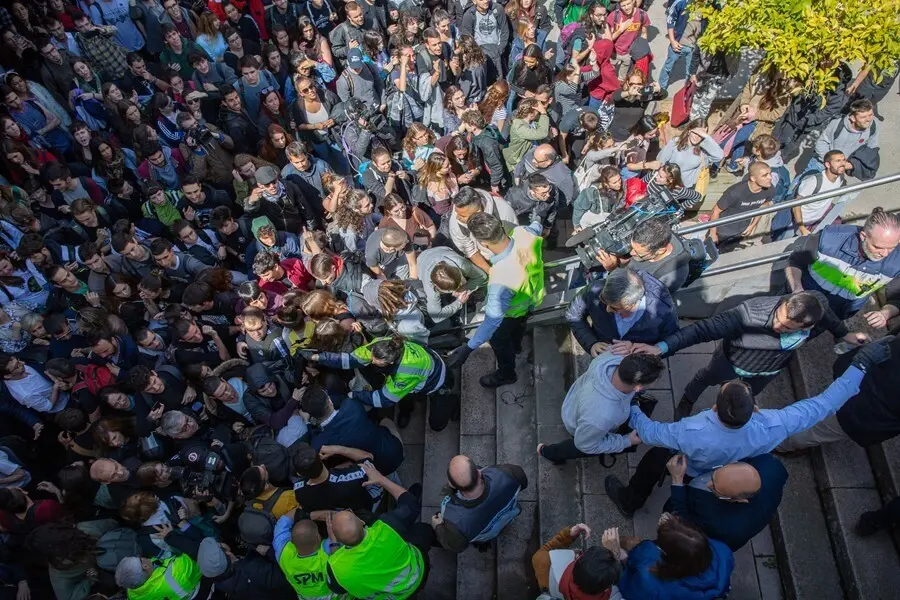 Archivo - Protesta en la Universitat Aut&ograve;noma de Barcelona (UAB) por la presencia de Cayetana &Aacute;lvarez de Toledo (PP), el 11 de abril de 2019