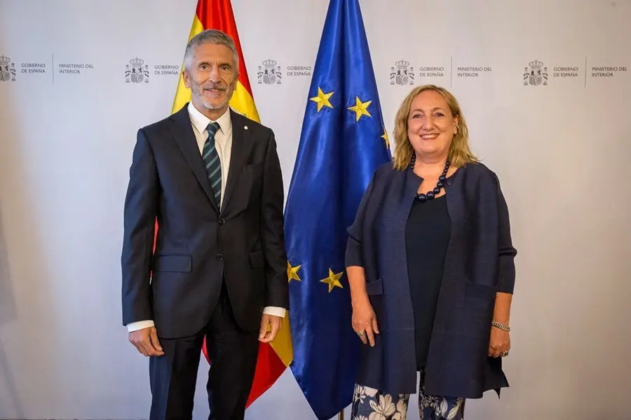 El ministro del Interior, Fernando Grande-Marlaska, se re&uacute;ne con la representante de la UE para el Sahel, Emanuela Claudia del Re