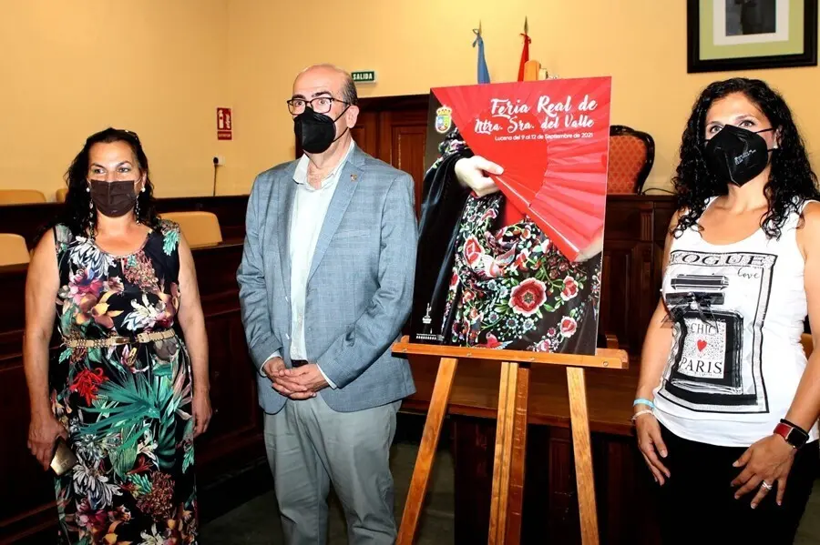 El concejal de Fiestas del Ayuntamiento de Lucena, Jos&eacute; Pedro Moreno, en la presentaci&oacute;n de la programaci&oacute;n de la Feria del Valle 2021.