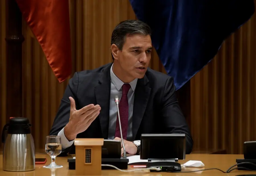El secretario general del PSOE y presidente del Gobierno, Pedro S&aacute;nchez, interviene en la reuni&oacute;n interparlamentaria del Grupo Parlamentario Socialista en el Congreso de los Diputados.