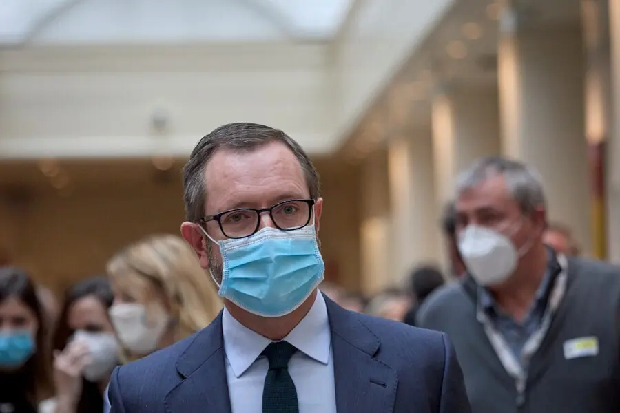 Archivo - El portavoz del Grupo Popular en el Senado, Javier Maroto, se dirige a una sesi&oacute;n de control al Gobierno en la C&aacute;mara Alta, a 13 de abril de 2021, en Madrid (Espa&ntilde;a).