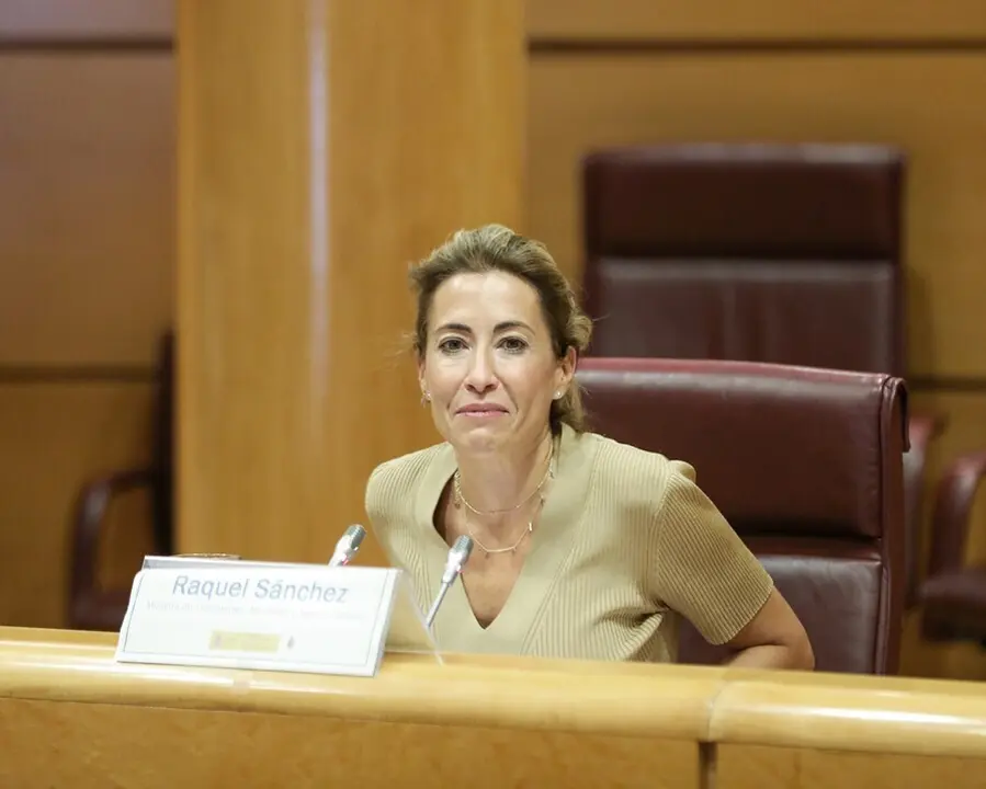 La ministra de Transportes, Movilidad y Agenda Urbana, Raquel S&aacute;nchez, interviene en la C&aacute;mara Alta durante la inauguraci&oacute;n de la jornada &lsquo;Cities 2030. Las ciudades espa&ntilde;olas ante el reto de la neutralidad clim&aacute;tica&rsquo;, organizada por el Ministerio para la 