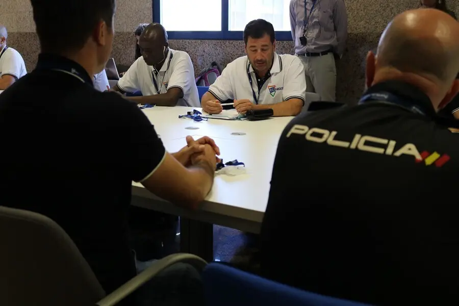 Archivo - Efectivos de la Polic&iacute;a Nacional que participan en en el proyecto ECI-N&iacute;ger gestionado por FIIAPP y financiado por la UE