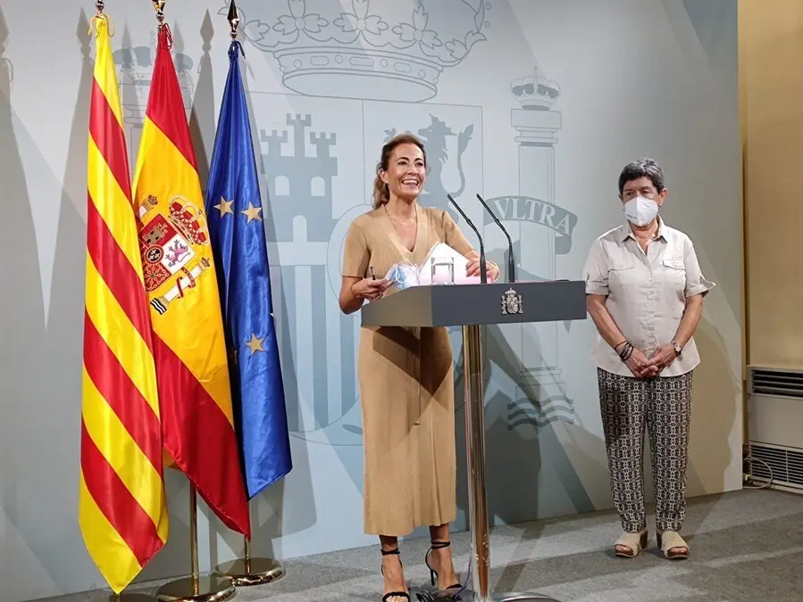 La ministra de Transportes, Movilidad y Agenda Urbana, Raquel S&aacute;nchez, este mi&eacute;rcoles en rueda de prensa