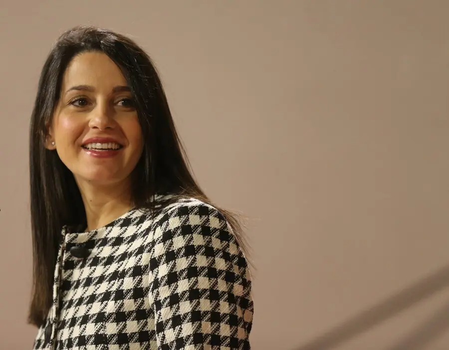 La presidenta de Ciudadanos (Cs), In&eacute;s Arrimadas, durante una rueda de prensa junto al el presidente de Castilla-La Mancha, en el Palacio de Fuensalida, a 8 de septiembre de 2021, en Toledo, Castilla-La Mancha (Espa&ntilde;a). 