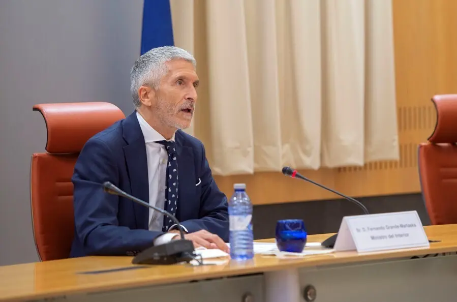 El ministro de Interior, Fernando Grande-Marlaska, interviene durante en un acto de la DGT