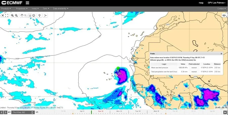 Proyecci&oacute;n del ciclo tropical que se est&aacute; gestando en Cabo Verde