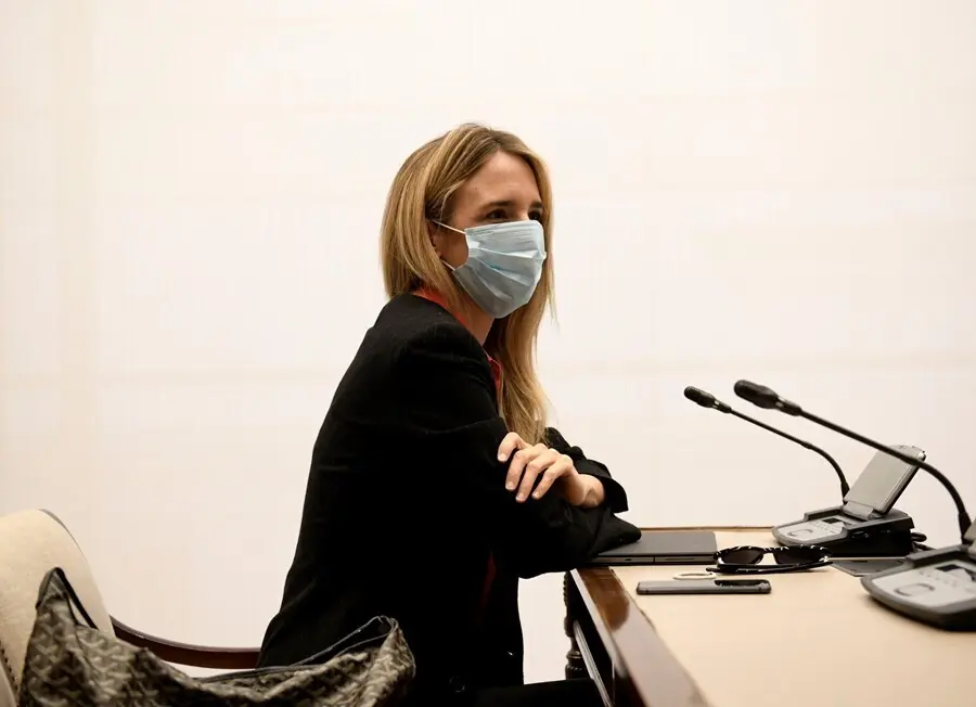 Archivo - La exportavoz del Partido Popular en el Congreso, Cayetana &Aacute;lvarez de Toledo, durante una Comisi&oacute;n Mixta para la Uni&oacute;n Europea, a 27 de abril de 2021, en la Sala Prim del Congreso de los Diputados, Madrid, (Espa&ntilde;a). 