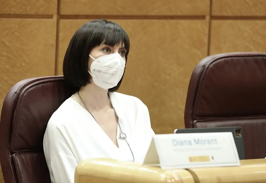 La ministra de Ciencia e Innovaci&oacute;n, Diana Morant, durante la inauguraci&oacute;n de la jornada &lsquo;Cities 2030. Las ciudades espa&ntilde;olas ante el reto de la neutralidad clim&aacute;tica&rsquo;, organizada por el Ministerio para la Transici&oacute;n Ecol&oacute;gica y el Reto Demogr&aacute;fico (MITEC