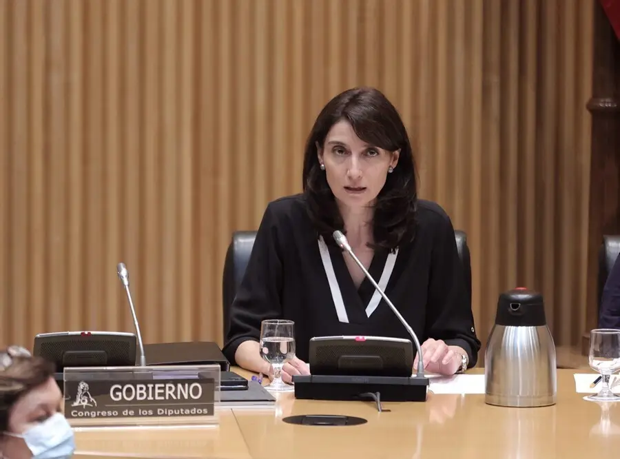 La ministra de Justicia, Pilar Llop, acude a comparecer en la comisi&oacute;n de su departamento en el Congreso de los Diputados, a 9 de septiembre de 2021, en Madrid
