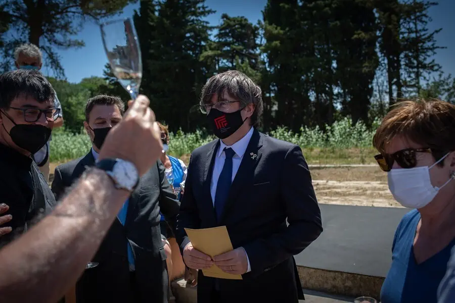Archivo - El expresident Carles Puigdemont; durante el acto de celebraci&oacute;n de los 60 a&ntilde;os de &Ograve;mnium Cultura