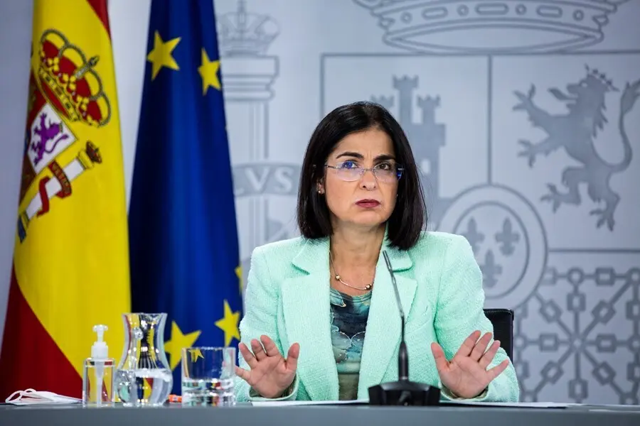 La ministra de Sanidad, Carolina Darias, durante la rueda de prensa posterior al Consejo Interterritorial del Sistema Nacional de Salud, en La Moncloa, a 8 de septiembre de 2021, en Madrid (Espa&ntilde;a).