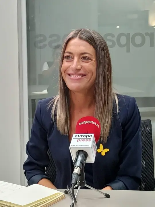 Imagen de la portavoz de Junts en el Congreso, Miriam Nogueras, en una entrevista con Europa Press