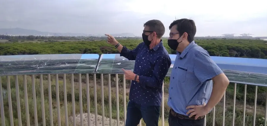 El alcalde de El Prat de Llobregat, Llu&iacute;s Mijoler, y el miembro de la mesa del Congreso Gerardo P&icirc;sarello